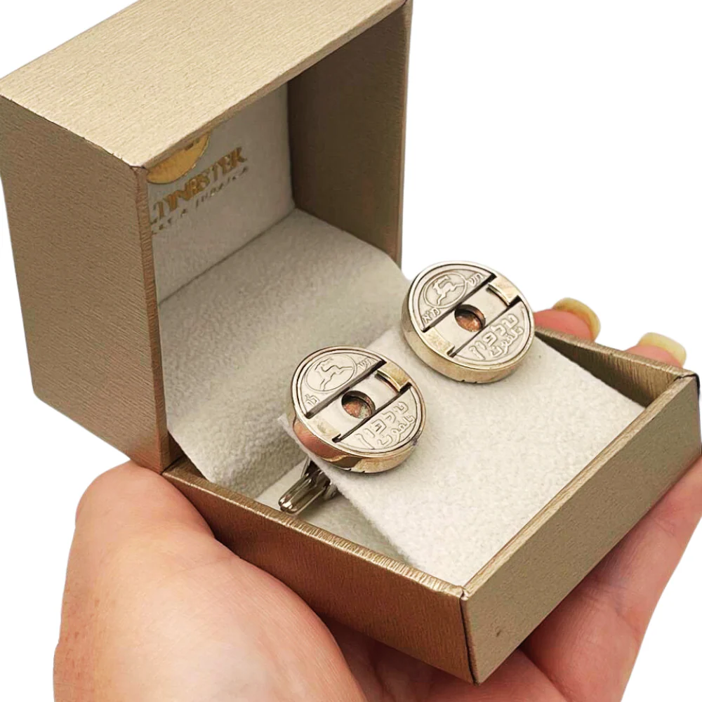 Vintage Israeli Phone Token Cufflinks - Image 6