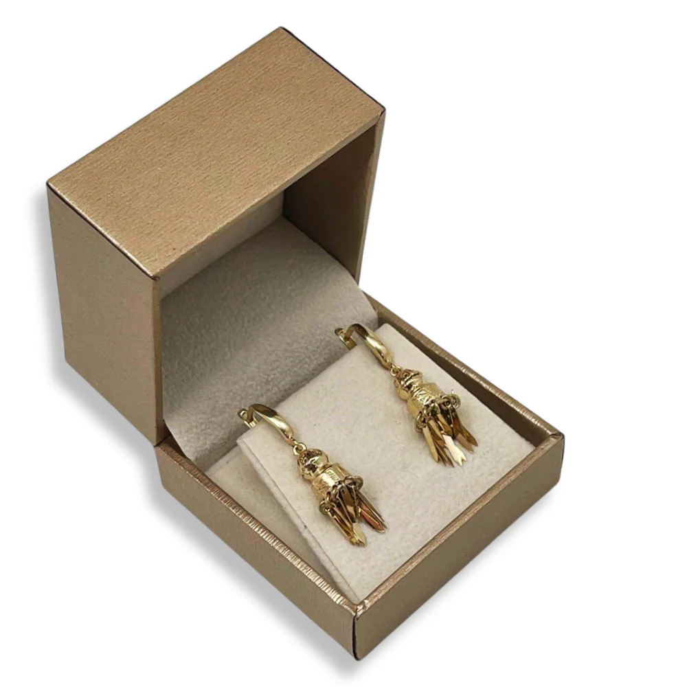 Chandelier Filigree Dangle Earrings in 14K Gold - Image 8