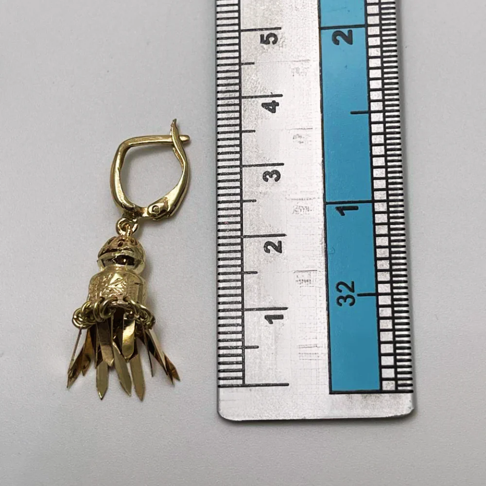 Chandelier Filigree Dangle Earrings in 14K Gold - Image 9