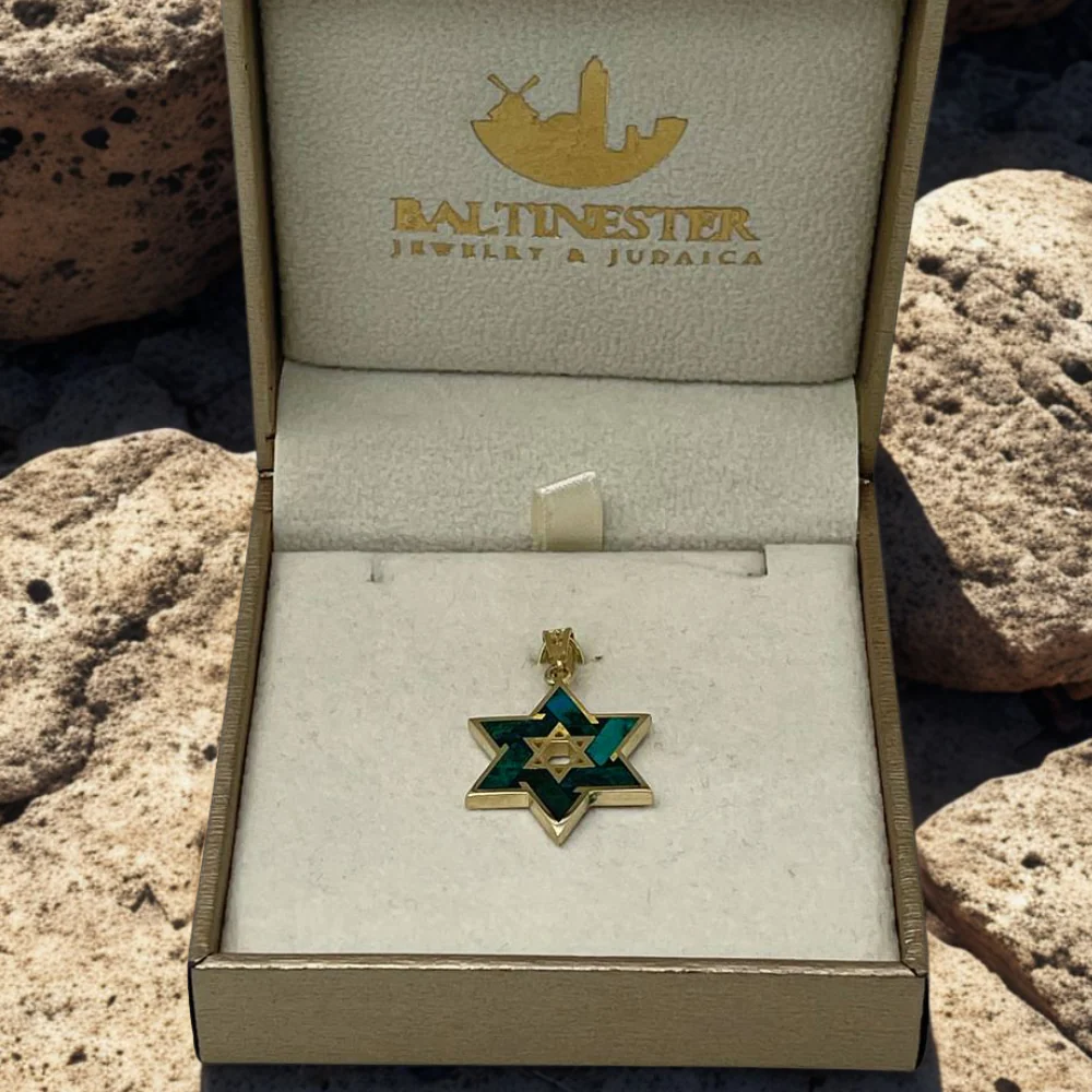 Eilat Star of David Pendant in 14K Gold - Image 6