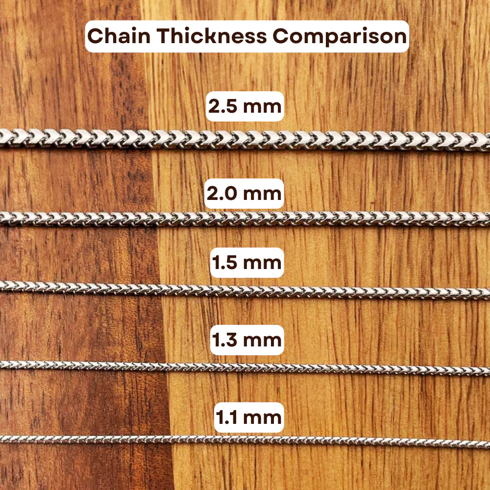 14k White Gold Franco Gold Chain 1.3mm 16-28" - Image 4