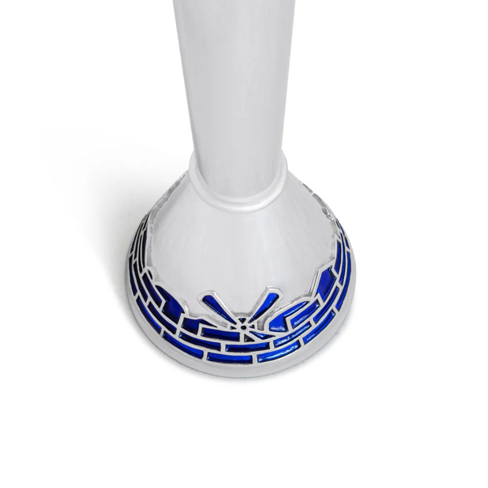 CANDLESTICKS - Personalized Silver Modern Candlesticks with Jerusalem in Enamel - Image 3