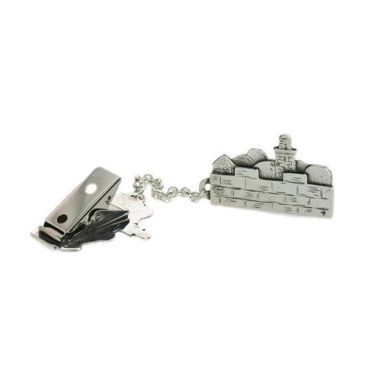 Silver Jerusalem Skyline Tallit Clip - Image 3