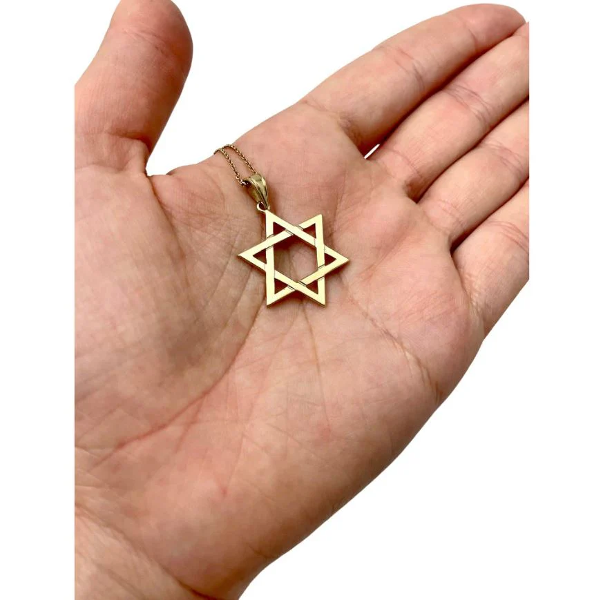 14K Gold Classic Star of David Pendant - Image 3