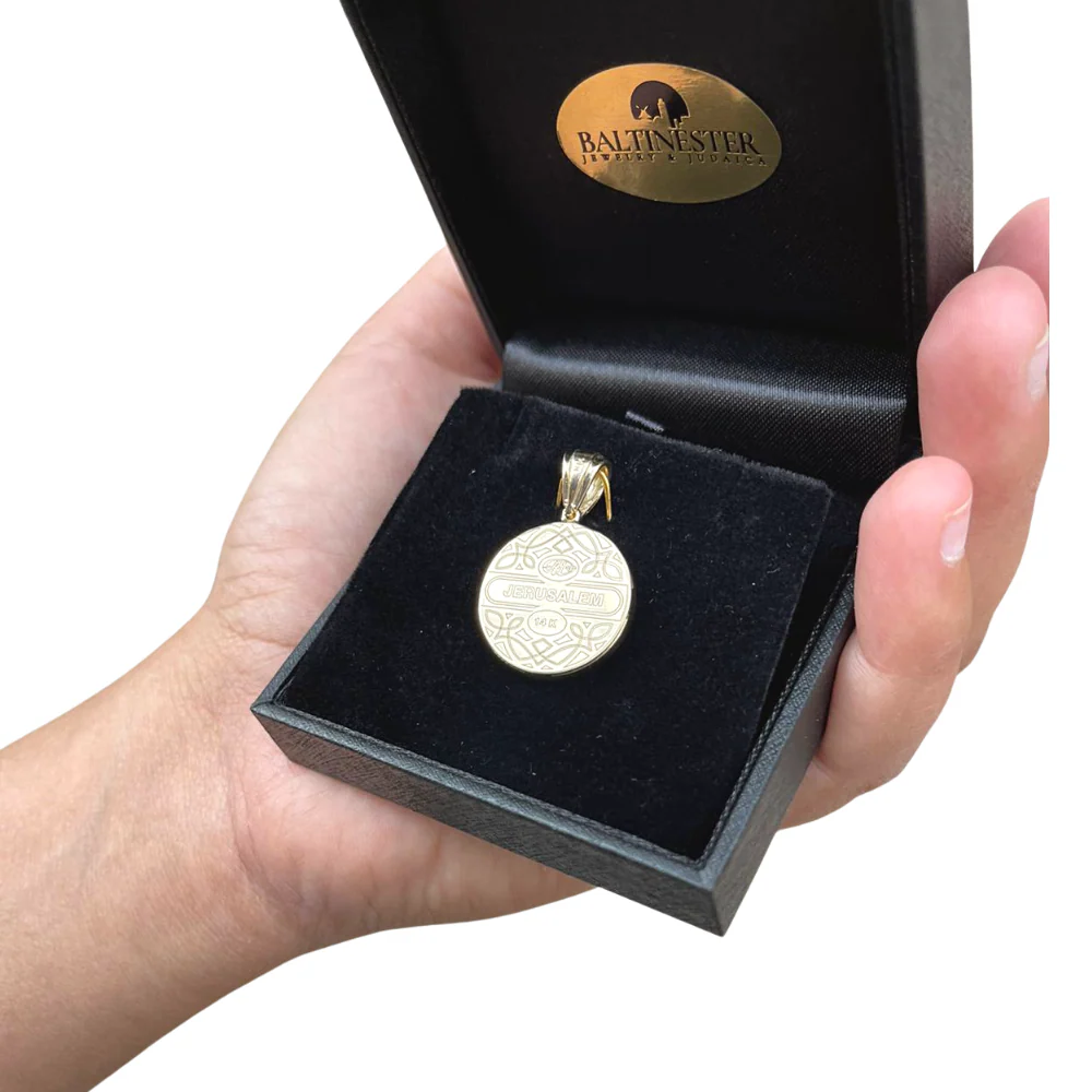 14K Yellow Gold Diamond-Studded Tree of Life Round Large Pendant - Image 4