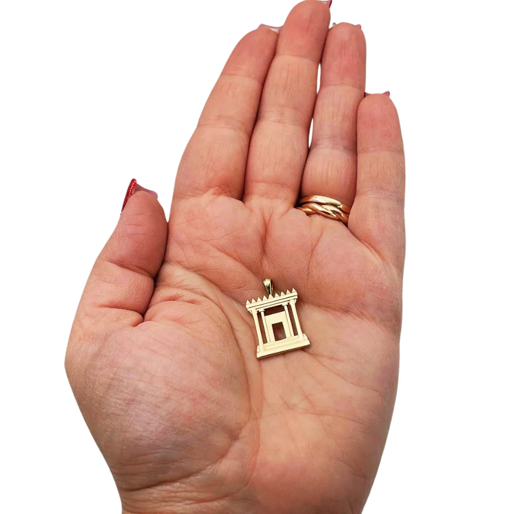 Jerusalem Temple Necklace in 14K Gold - Image 3