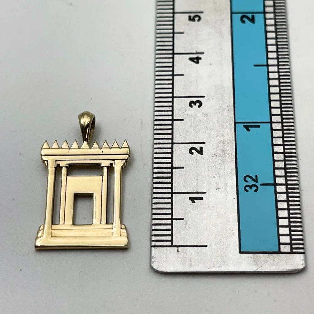 Jerusalem Temple Necklace in 14K Gold - Image 4