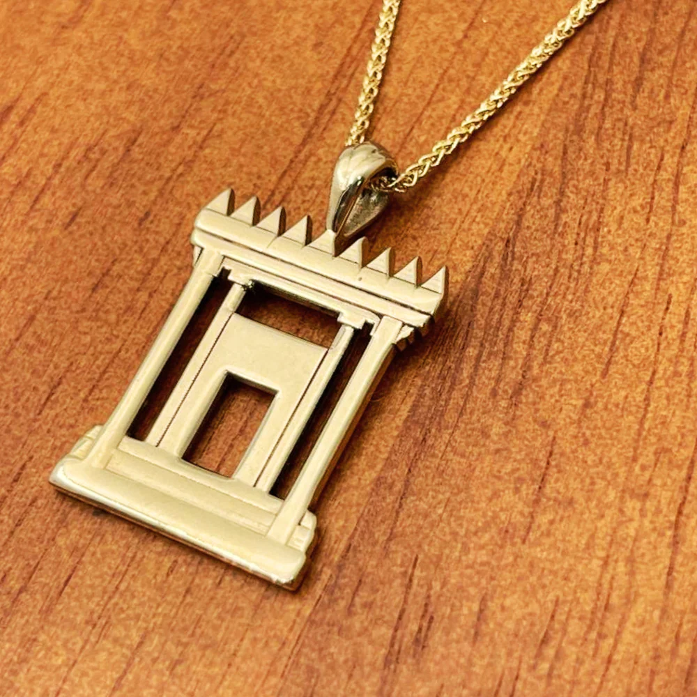 Jerusalem Temple Necklace in 14K Gold - Image 5