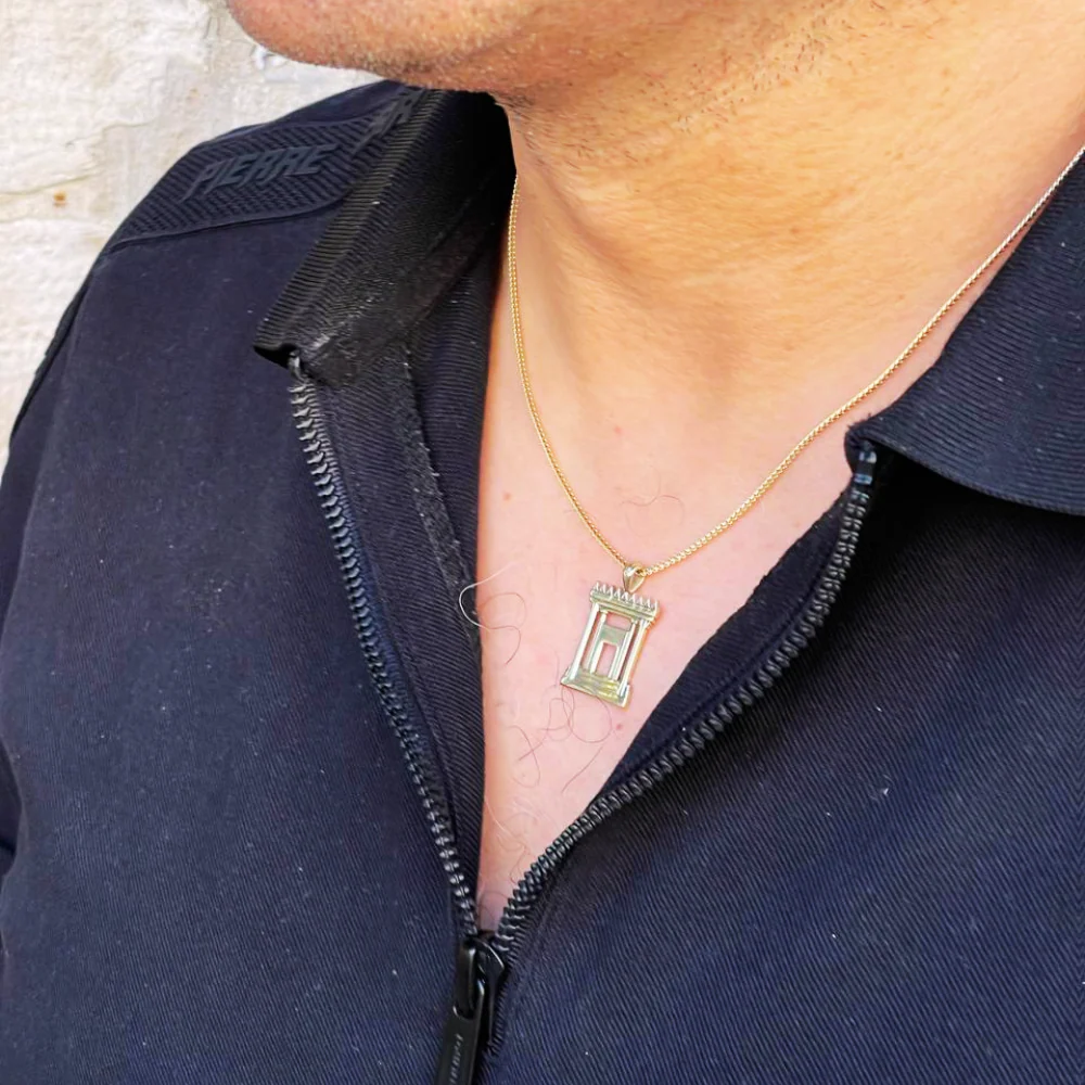 Jerusalem Temple Necklace in 14K Gold - Image 7