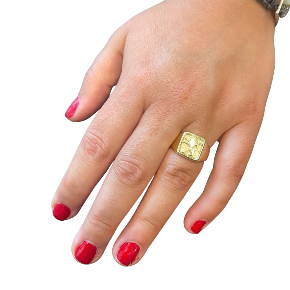 14k Gold Lion of Judah Signet Ring - Image 10