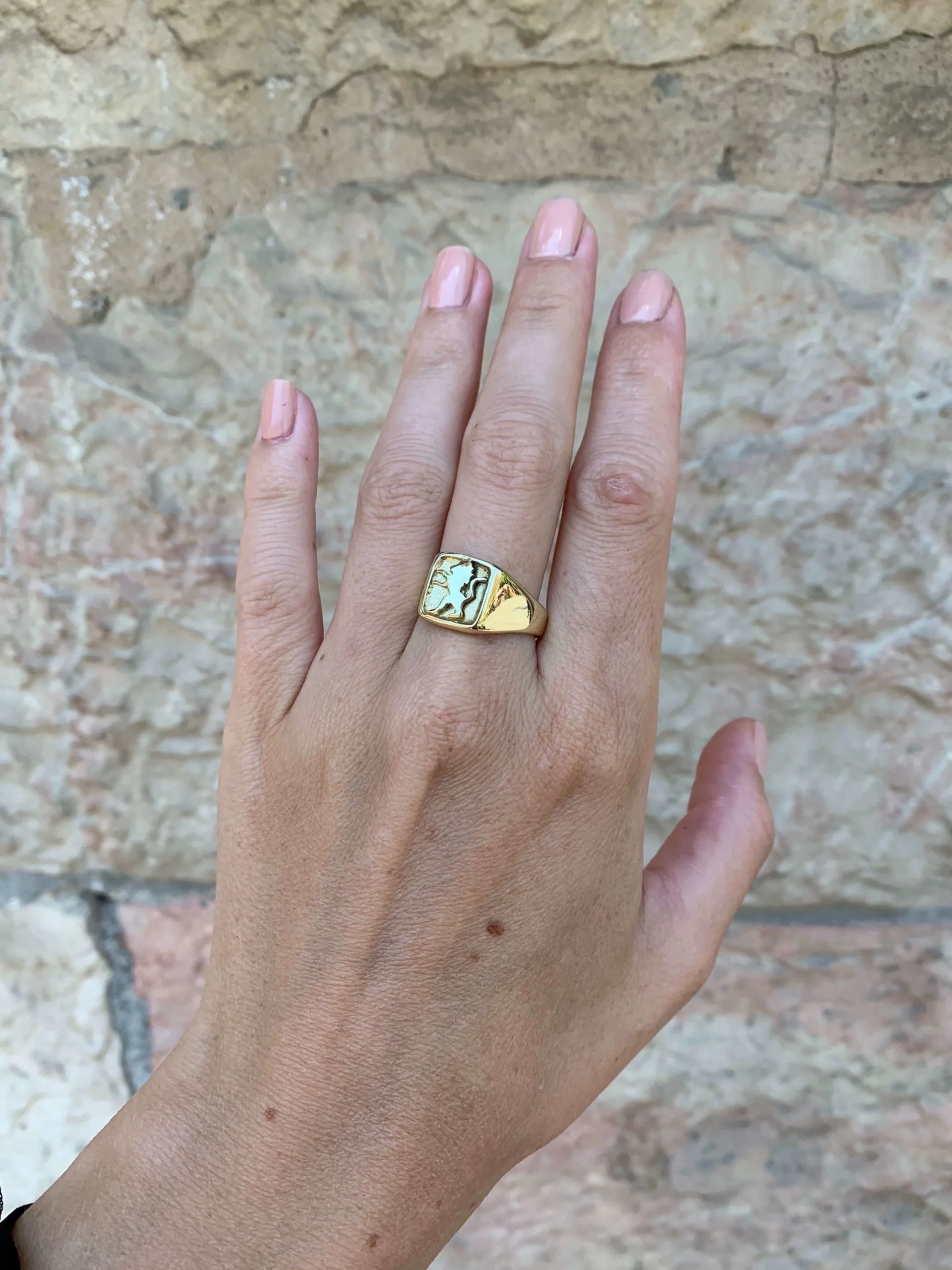 14k Gold Lion of Judah Signet Ring - Image 9