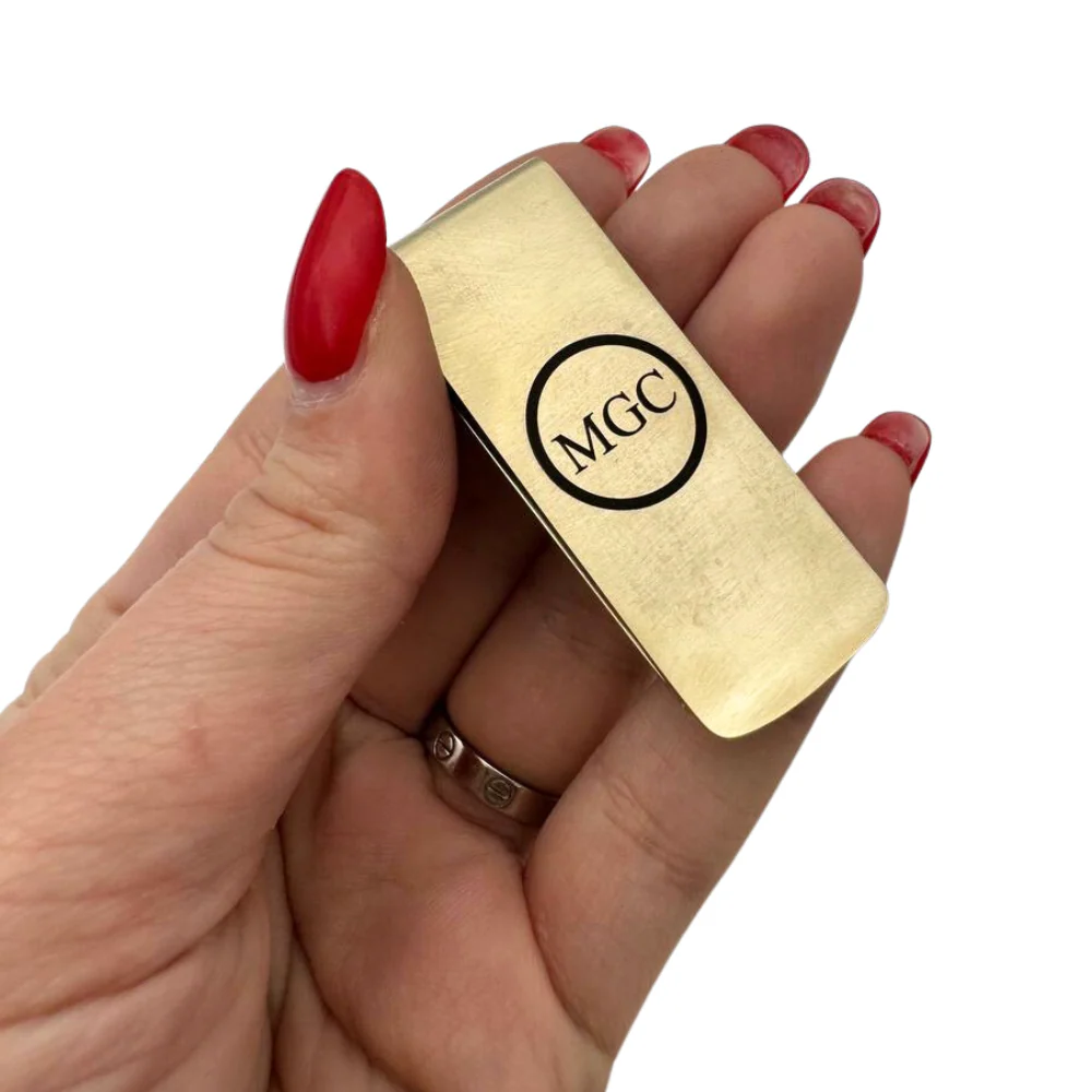 Personalized Money Clip in Heavyweight Solid 14K Gold - Image 5