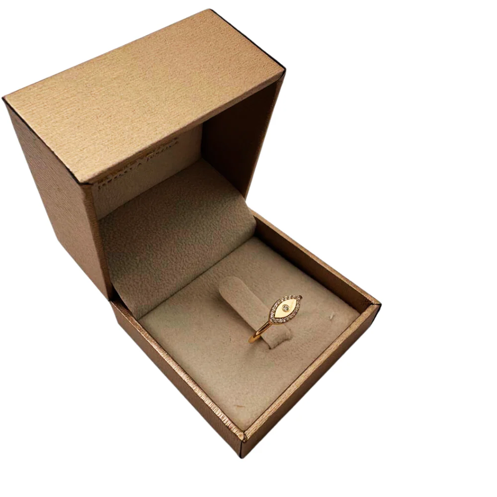 Diamond Evil Eye Ring in 14K Gold - Image 3