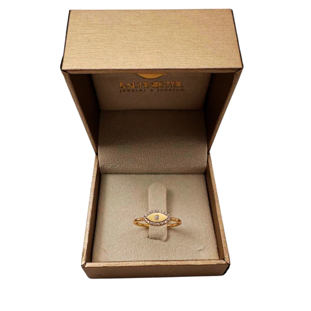 Diamond Evil Eye Ring in 14K Gold - Image 6