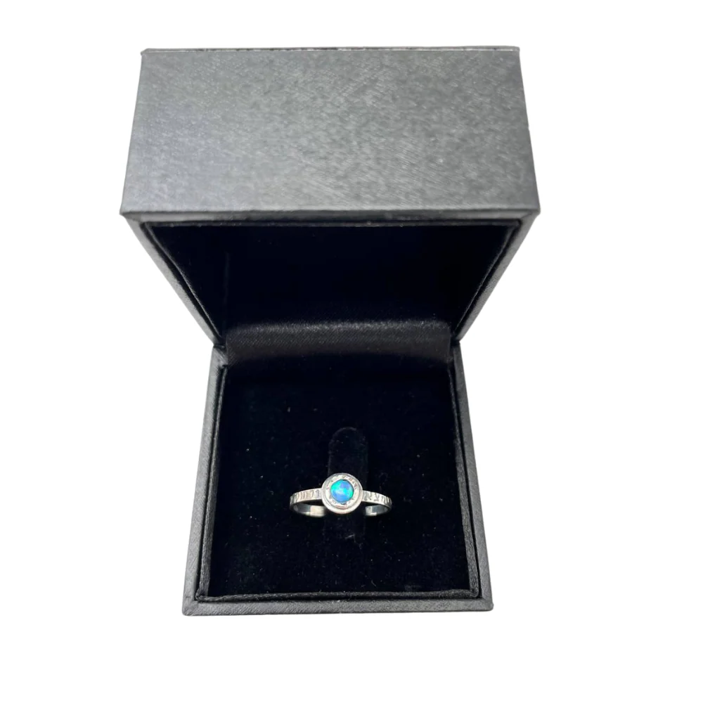 Sterling Silver Opal Prosperity Kabbalah Ring - Image 3